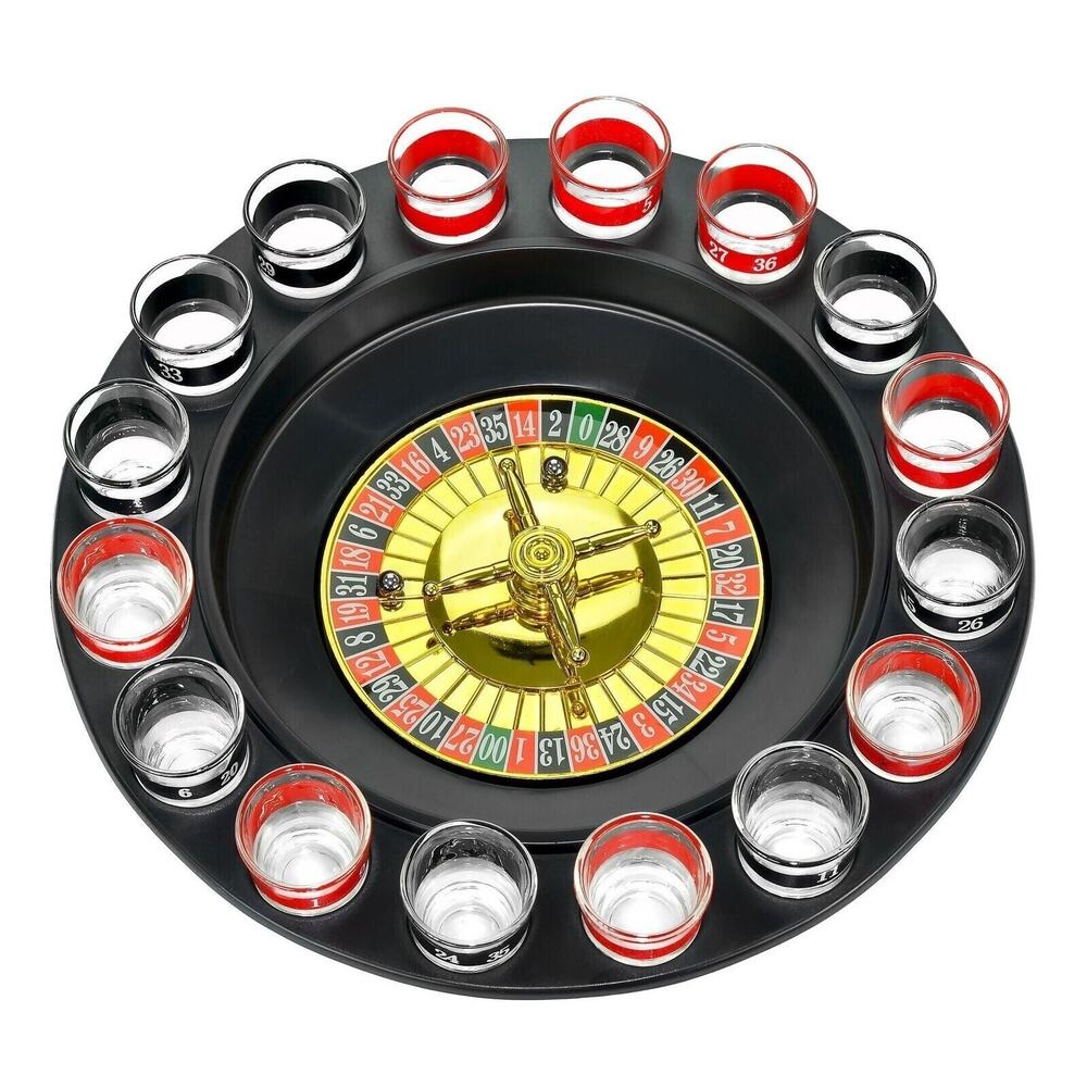 Shot Glass Roulette Novelty Gifts Drinking Party Game Open Box No Metal Ball